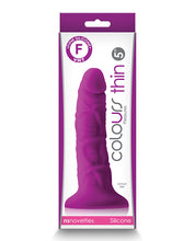 Load image into Gallery viewer, Purple 5&quot; Slim Dildo from Colours Pleasures
