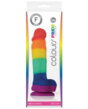 Load image into Gallery viewer, Rainbow Pride 5-Inch Suction Cup Dong
