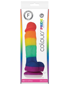 Rainbow Pride 5-Inch Suction Cup Dong