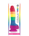 Rainbow Pride 6" Suction Cup Dong