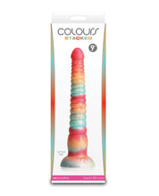 Indlæs billede i gallerifremviser, Tri-Farvet 9&quot; Silikone Dildo - Crimson/Guld
