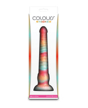 Bild in den Galerie-Viewer laden, Dreifarbiger 9&quot; Silikon-Dildo - Karmesinrot/Gold
