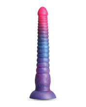 Charger l&#39;image dans la visionneuse de la galerie, Dildo en silicone tri-couleur de 9&quot; - Rose/Bleu
