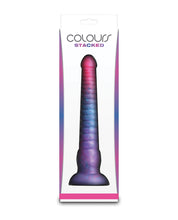 Charger l&#39;image dans la visionneuse de la galerie, Dildo en silicone tri-couleur de 9&quot; - Rose/Bleu
