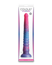 Load image into Gallery viewer, Tri-Colored Silicone Stacked Dildo - Pink/Blue 12&quot;
