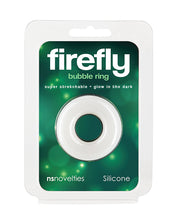 Load image into Gallery viewer, Illuminating White Bubble Cock Ring - Glow in the Dark Firefly Design
