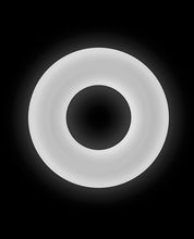 Load image into Gallery viewer, Illuminating White Bubble Cock Ring - Glow in the Dark Firefly Design
