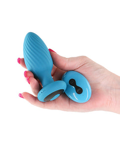 INYA Alpine 2.0 Gyrating & Vibrating Anal Plug mit Fernbedienung – Blaugrün