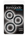 Rebel Silicone Diversity Rings - Black Trio of 3