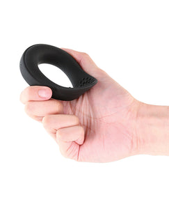 Renegade Slider Rechargeable Vibrating Cock Ring - Black