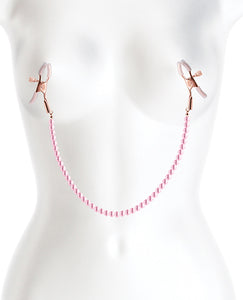 Bound Adjustable Pink Nipple Clamps