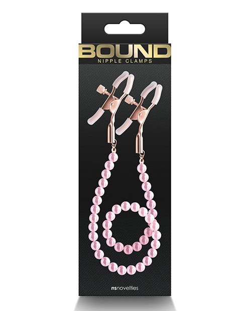 Bound Adjustable Pink Nipple Clamps