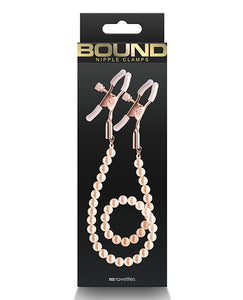 Rose Gold Nipple Clamps by Bound Dc1