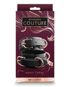 Luxury Black Restraint Cuffs - Bondage Couture