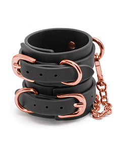 Luxury Black Restraint Cuffs - Bondage Couture