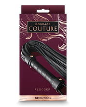 Încărcați imaginea în vizualizatorul Galerie, Flogger Negru de Lux de la Bondage Couture
