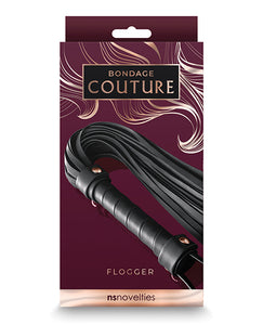 Luxury Black Flogger from Bondage Couture