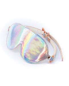 Holographic Rainbow Bondage Blindfold for Sensory Play