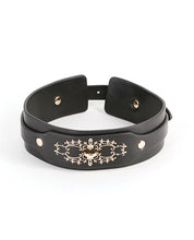 Load image into Gallery viewer, Katrina Adjustable Collar with Golden Accents - Black Elegance
