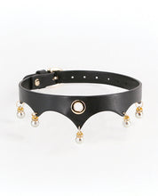 Load image into Gallery viewer, Jezebel Black Collar with Gold Accents and Pearls Fashion
