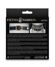 Load image into Gallery viewer, Alina Crystal-Embellished Submissive Collar Black Accessory
