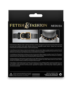 Nieten Medusa Fetisch Halsband - Schwarz für Doms und Subs