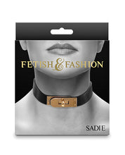 Load image into Gallery viewer, Sadie Leatherette Choker Collar - Noir for Stylish Looks
