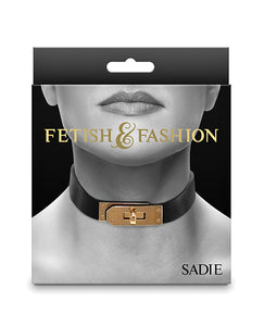 Sadie Læderette Choker Krave - Noir til Stilfulde Looks