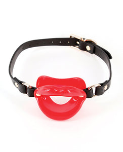 Verführerische Kourtney Gag - Schwarz und Rot Edition Ball Gag