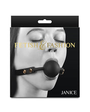 Load image into Gallery viewer, Seductive Janice Ball Gag - Midnight Black for Intimate Play
