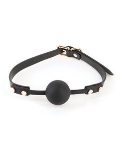 Seksuel Janice Ball Gag - Midnight Black til Intim Leg