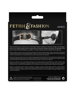 Seksuel Janice Ball Gag - Midnight Black til Intim Leg