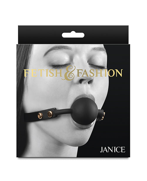 Seductive Janice Ball Gag - Midnight Black for Intimate Play