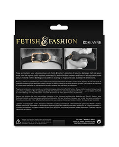 Seductive Black Roseanne Ball Gag by Fetish and Fashion