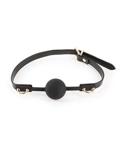 Seductive Black Ball Gag for BDSM Play Accessory