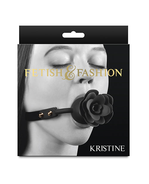 Gag Negru Seducător cu Bilă de la Fetish & Fashion Kristine Edition