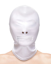 Load image into Gallery viewer, Black Zippered Mouth Hood For Unique Fashion Statements
