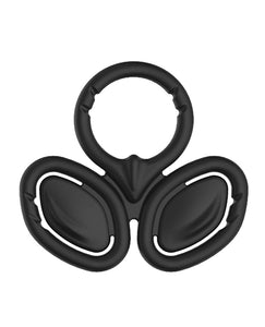 The Triad Silicone Cock Ring & Ball Cinch - Black Size