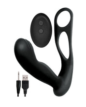 Load image into Gallery viewer, Butts Up Prostate Massager w/Scrotum &amp; Cockring - Black
