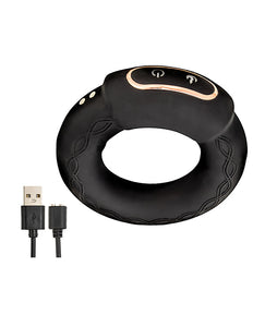 Heated Pleasure Cock Ring - Black