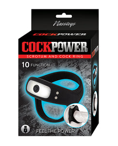 Ultimate Pleasure Scrotum og Cock Ring - Midnight Black