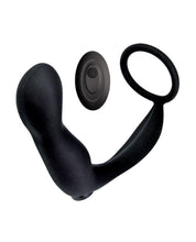 Load image into Gallery viewer, Ass-station Contoured Anal Plug w/Remote - Black
