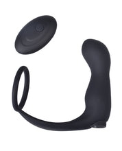 Load image into Gallery viewer, Ass-station Contoured Anal Plug w/Remote - Black
