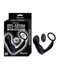 Ass-station Contoured Anal Plug met Afstandsbediening - Zwart