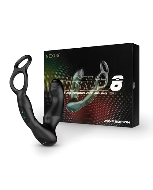 Nexus Simul8 Wave Dual Cock Ring Prostata Massage - Sort