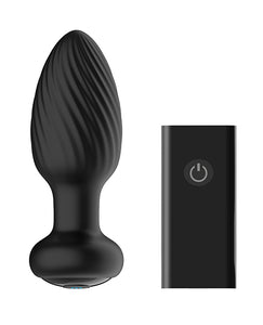 Nexus Tornado Rotating & Vibrating Small Butt Plug - Black