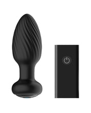 Load image into Gallery viewer, Nexus Tornado Rotating &amp; Vibrating Medium Butt Plug w/Remote - Black
