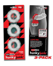 Load image into Gallery viewer, Hunky Junk Super Huj 3 Pack Cockrings - Ice
