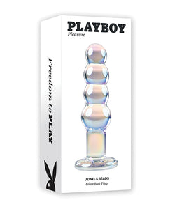 Plug anal en perles Playboy Pleasure Jewels - Transparent