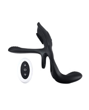 Load image into Gallery viewer, Playboy Pleasure 3-Way Velvet Silicone Cock Ring Remote
